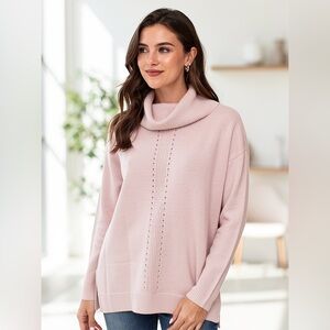 Banana Republic Blush Pink Cowl Neck Knit Sweater Size S